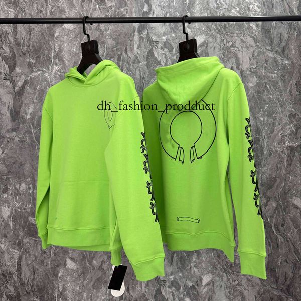 

5A Designer chrome hoodie high-quality men's and women's hoodies sweatshirts pullovers letter printed zippers long sleeves street fashion hoodie tracksuit 8c8, Gold