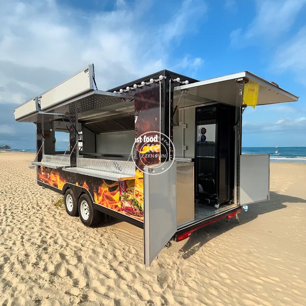 

Custom Catering Food Concession Trailer Mobile Ice Cream Hot Dog Cart Mobile Food Truck With Full Kitchen