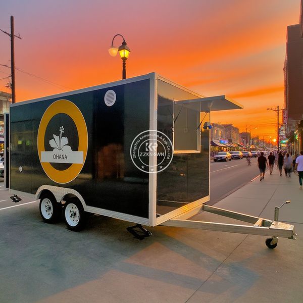 

Concession Street Ice Cream Cart Mobile BBQ Burger Pizza Trailer Concession Fast Food Trailer Mobile Food Truck Full Kitchen