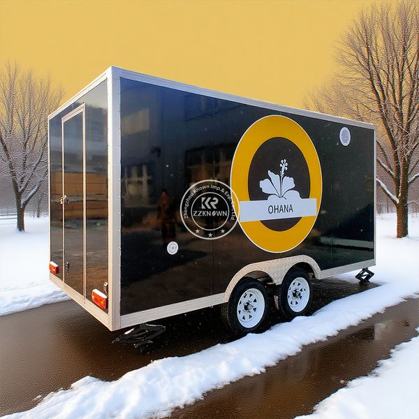 

Street Mobile Hot Dog Ice Cream Cart Fast Food Cart Trailer Custom Concession Mobile Food Truck With Full Kitchen