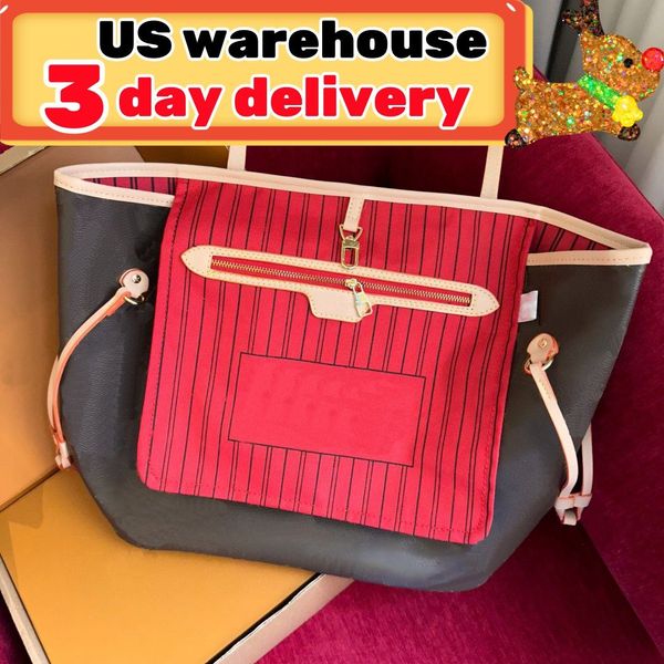 

Tote Bags Designer Bag Luxury Bag Handbag High-quality, large-capacity shopping bag Purses Designer shoulder bag Women Full print aging Travel Beach Bag, Red