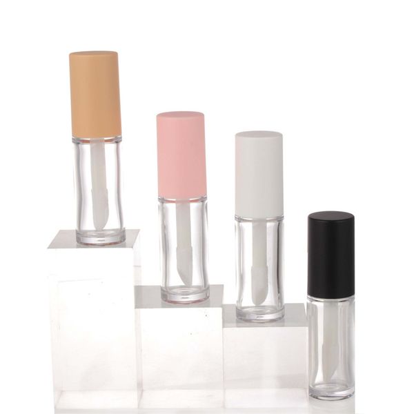Wholesale Empty Lip Gloss Tube Container Transparent Cylinder Lipgloss Wand Tubes Clear Lipgloss Tubes