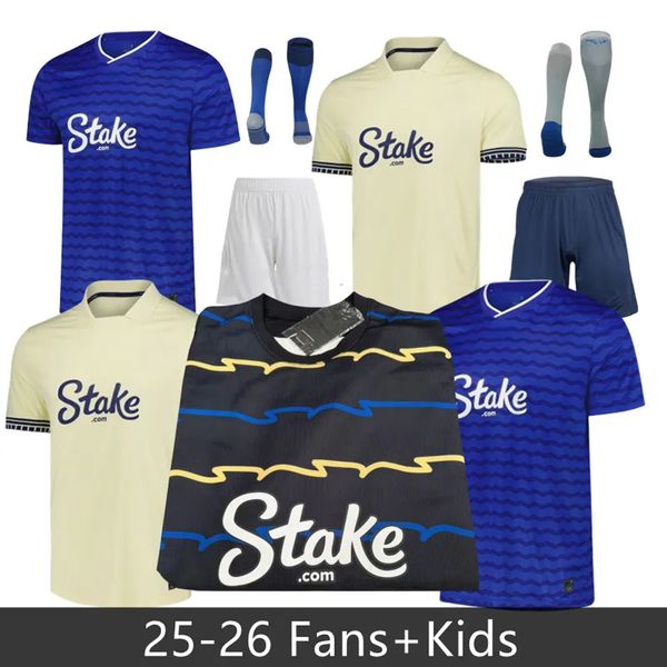 

25 26 BRANTHWAITE Evertoon Soccer Jerseys DANJUMA NDIAYE HARRISON MYKOLENKO DOUCOURE TARKOWSKI COLNMAN YOUNG GUEYE PICKFORD 2025 2026 football men shirt 001, Yellow