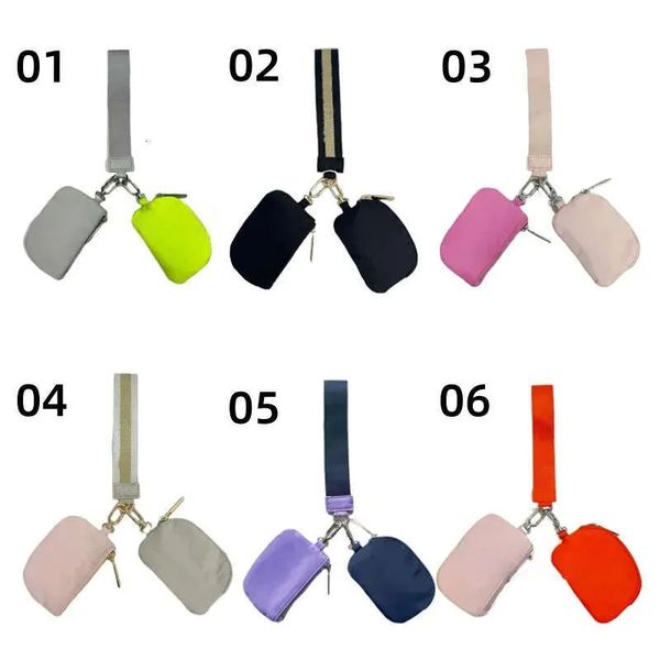 

Yoga Wristband Handbag Keychain Yoga Gym Mini Designer Wallet With Detachable Zipper Surround Wristband Wallet Portable Coin Pink Pocket Bag, #11