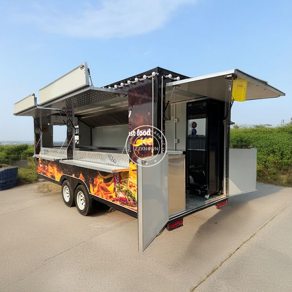 

Street Mobile Ice Cream Cart Concession Hot Dog Coffee Kiosk Food Vending Cart Trailer Street Food Truck For Sale