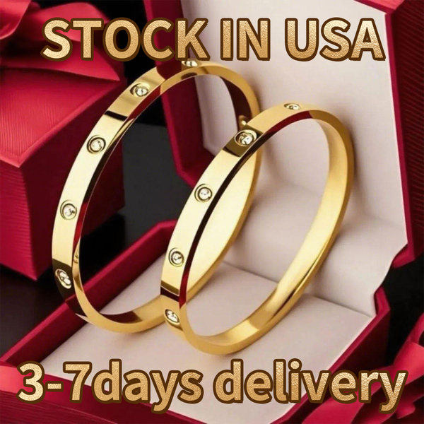 

Luxury Designer Bracelet Womens Mens Jewelry Cuff Charm Bracelets Stainless Steel Gold Silver Classic Permanent Double Lock Buckle Couples Bracelet Designer Gift