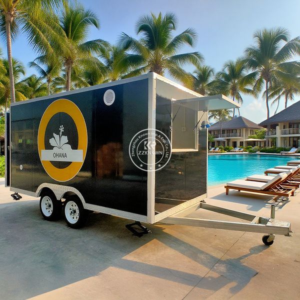 

Concession Food Truck Mobile Catering Cart Street Snack Coffee Shop Trailer Fast Food Truck With Full Kitchen Equipment