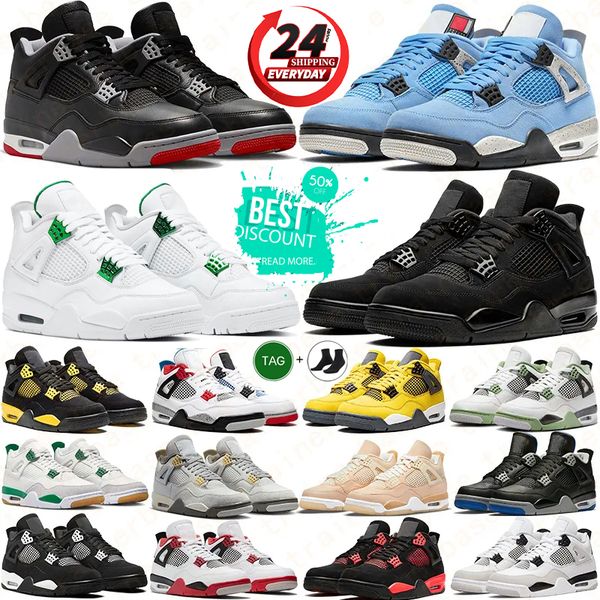 

Designer 4 Basketball Shoes For Men Women 4s Black Cat Sneakers Military Pure Money Sail Red Cement White Oreo Cool Grey University Blue Men Women Sports Trainers, Gold