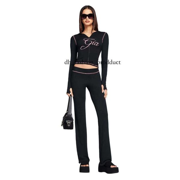 

Women yoga tracksuit Iamgia Style 2 piece set bell bottoms high waisted tracksuit for women long sleeve top and low waisted micro social setting yh 5a1, L1