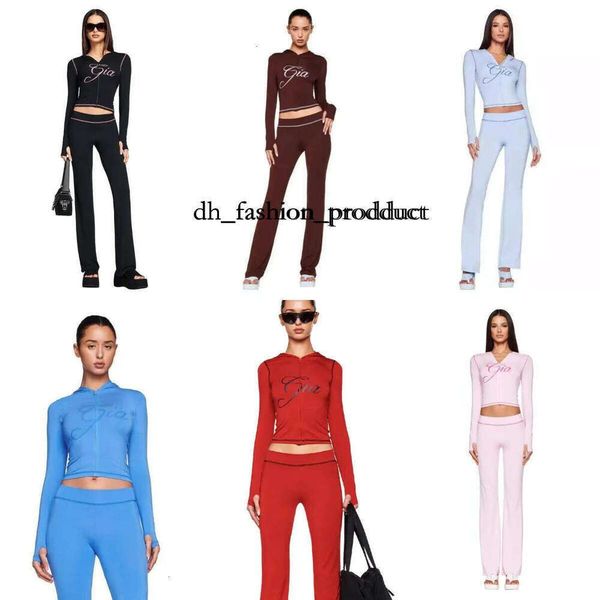 

Women yoga tracksuit Iamgia Style 2 piece set bell bottoms high waisted tracksuit for women long sleeve top and low waisted micro social setting yh 621, L3