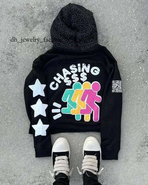

chasing Sweatshirt Zipper Oversized Streetwear Men Hoodies Gothic Graphic Printed Y2K INS Streetwear Unisex Inner Fleece Casual Jackets 205, #1
