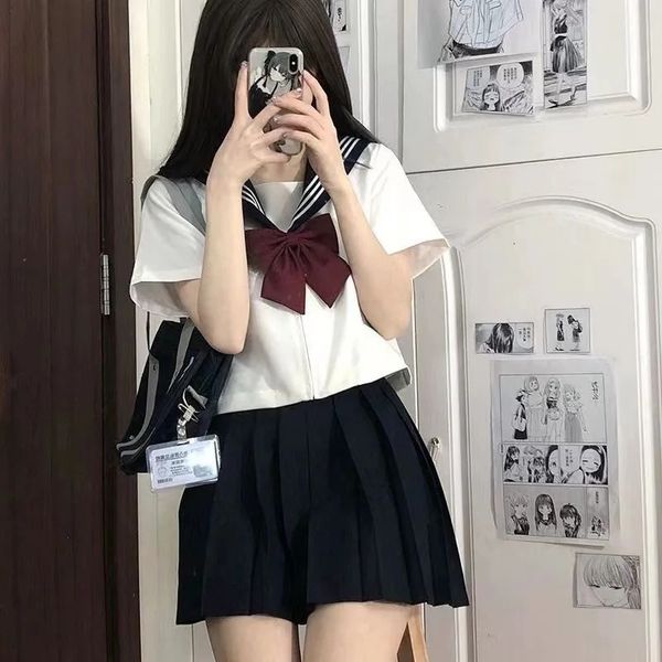 JK Korean uniform suit Japanese student pleated skirt college style school outfit Sailor cosplay 250729