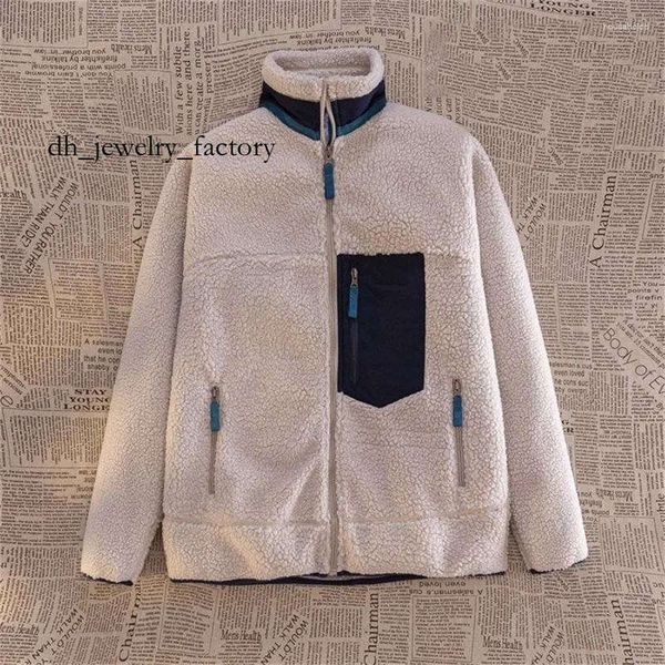 

Designer Mens Jacket Thick Vest women fleece jacket zip polar warm down Classic Retro Winter patagoniajackets coats Lamb Cashmere Couple Outdoor Streetwear Tops 36, Green