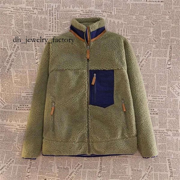 

Designer Mens Jacket Thick Vest women fleece jacket zip polar warm down Classic Retro Winter patagoniajackets coats Lamb Cashmere Couple Outdoor Streetwear Tops 2b, Green