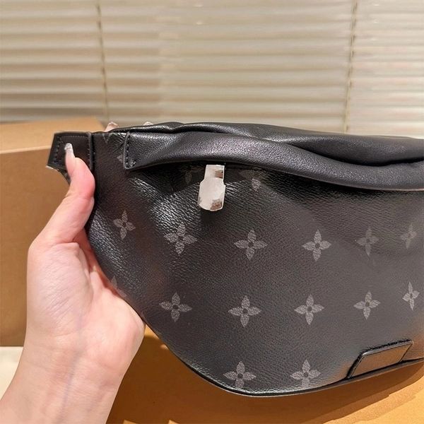 

Men's 46.16CM Stylish and Minimalist Waist Bag - Perfect for Any Workplace Setting, Enhancing Your Charisma, Black
