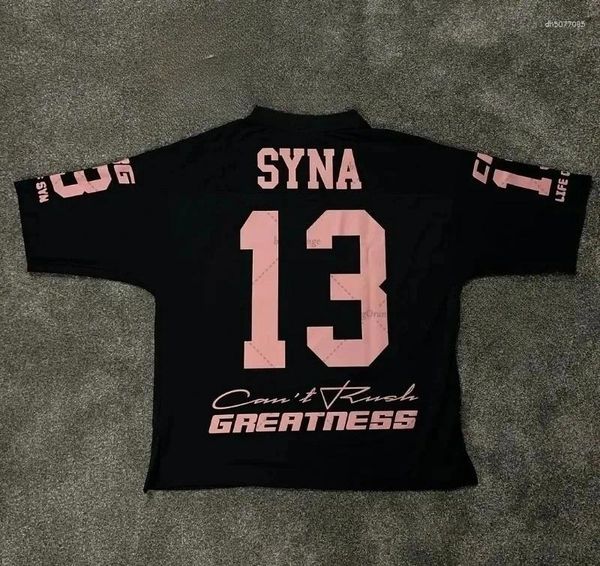 

Men' Hoodies European And American High Street Retro Loose Top Casual Fashion Harajuku Short-sleeved Men Hip-hop Personality T-shirt Women, Black