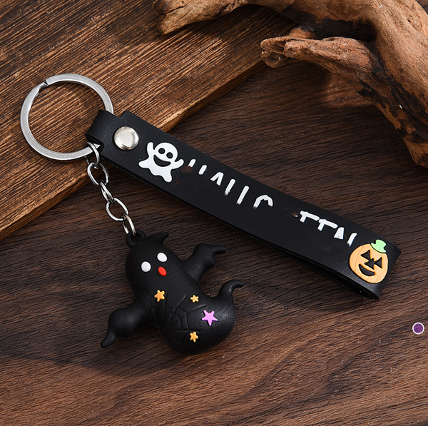 

Kids' Holiday Fun Durable Silicone Keychains with Festive Themes of Ghosts , Witches
