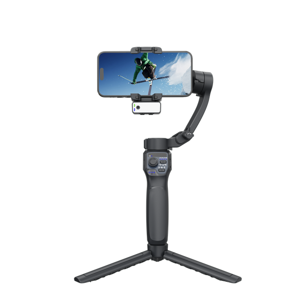 

Gimbal Stabilizer for Smartphone AI Tracking Face and Object Fill Light Portable Foldable 3-Axis Phone Gimbal for Android & iPhone with Tripod for Vlogging Travelling