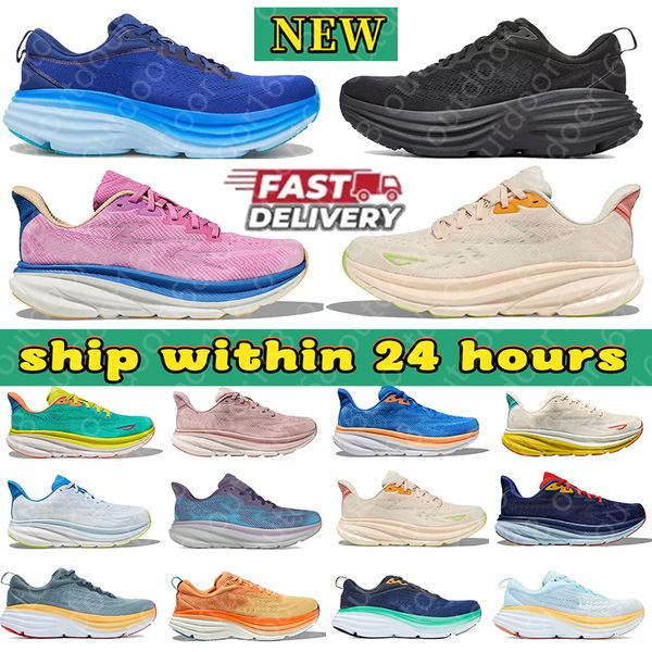 Designer running shoes Clifton 9 sneakers men women bondi 8 9 sneaker womens Anthracite hiking shoe black shifting sand breathable mens outdoor Sports Trainers