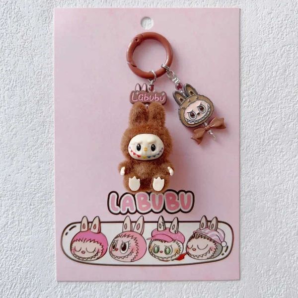 Mini Labubu Keychain Plush - Cute Cartoon Doll Pendant, Anime Key Chains, Kawaii Toy Gifts Z260226