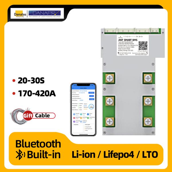 DANA 20-30S Industrial BMS 220A , Li-ion/Lifepo4/LTO/Na-ion Active Balancer , Bluetooth APP, for ESS/Forklift/E-bike