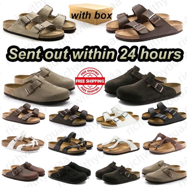 

Fast delivery With box Mens womens slippers slides soft mocha beige mud sand blue grey pink scuffs beach slipper 36-45