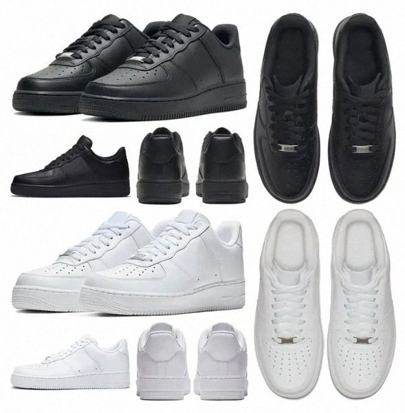 Men Low Running Shoes Trainer Skateboard One Unisex High Women All flax White Black Wheat Casual Walking Sports Sneakers 1 '07 ogmine 36-47 t31d#