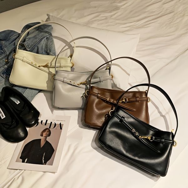 

TOP-quality Designer bags Genuine Leather Shoulder Bag Luxury Bag Handbags women underarm bag Women Handbags underarm bag black brown micro bag clutch bag, Color1