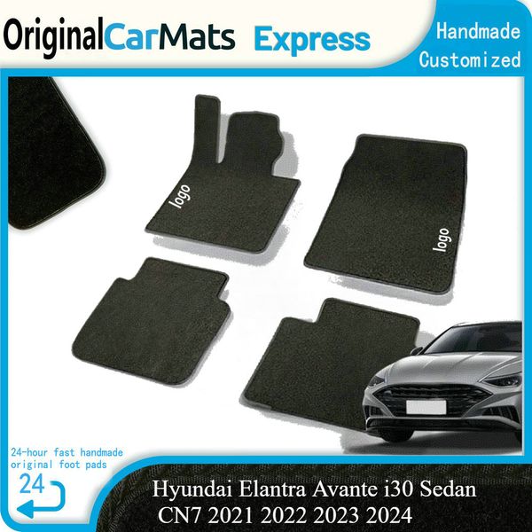 

Car Floor Mat For Hyundai Elantra Avante i30 Sedan CN7 2021 2022 2023 2024 Waterproof Protective Pads Foot Matt Car trunk mat