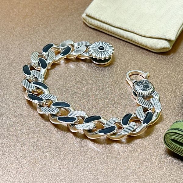 

Mens Cuban Bangle Bracelet Thick Link Bangles Jewelry 18K Gold Plated Hip Hop Chain Style Luxury Jewellery Bracelets Gift for Him