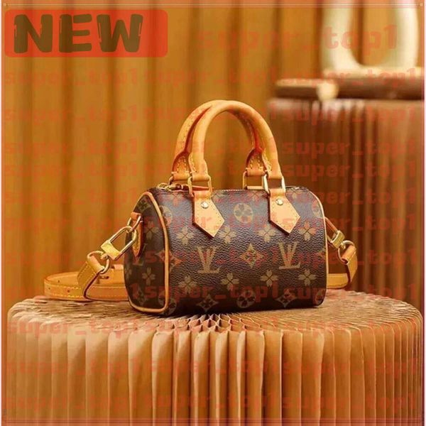 

Top Bags Top Mini Nano Shoulder Women Leather Denim Crossbody Brands Emed Tote Purse Brown Flower Handbag Designer Bag 10 Super_Top156455, #14