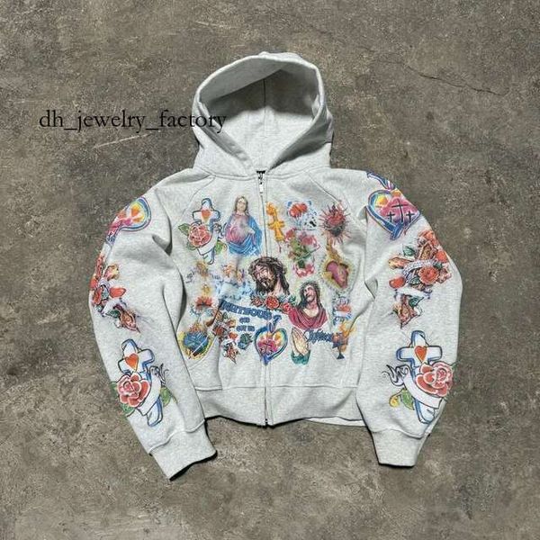 

High Quality Y2k Retro Black Risen King Cropped Zip Up Hoodie Gothic Graphic Washed Hoodies for Men Women Sweatshirt Streetwear 8f1, Pink