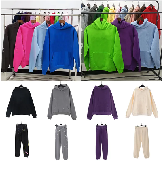 Designer Mens Hoodie for men Sweatshirts Men's Women's Warm Basketball Puff Print Hoodies pants for Winter Casual Clothing spider tracksuit Set