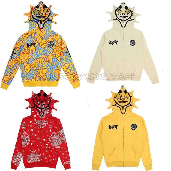 

Hoodies Glo Gang Sweatshirts The Glory Mens Designer Outerwear New Style Versatile Autumn/Winter 3D Printed Loose Zipper Top Hoodie High Street Minimalist Coat e4f, A1