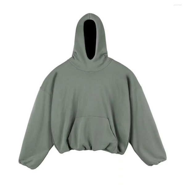 

Men's Hoodies European Style Wide Round Tie Pocket Hoodie Neutral Gothic Street Trend Multi Color Fashion Oversized Streetwear, Dark brown