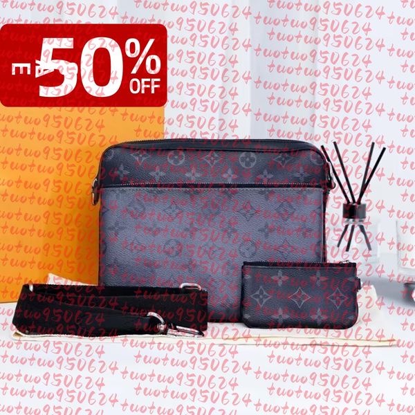 

s Designer bags men Leather Black Flowers Messenger Purse Crossbody Bags Shopping Bag Plain Shoulder Handbags Women Wallets purse tote bag M46255, Red