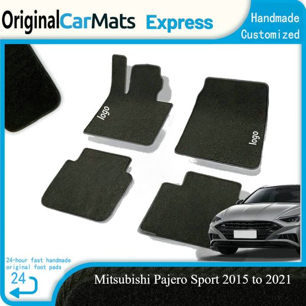 

For Mitsubishi Pajero Sport 2015 to 2021 Auto Car Floor Mats All-Weather TPE Foot Mats Odorless Pad Waterproof Tray Mat Accessories