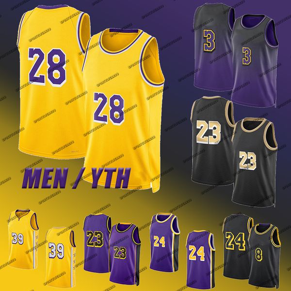 Los Angelescity LakersS Anthony Davis Bronny James Austin Reaves D'Angelo Russell Rui Hachimura Basketball Jerseys