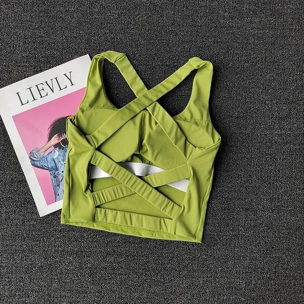 

Yoga Outfit Women Sports Bra Top Push Up Fitness Underwear Sport Tops For Breathable Running Vest Bralette Gym Wear Female 15456, White