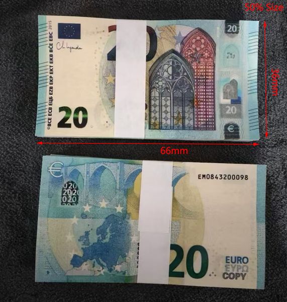 2026 New Laser Printing Fake Banknotes Realistic Toy Currency For Party Supplies, Bar Props, Movie Money Euros, Dollars, Pounds, CAD - 36X66mm, 50% Size, 50 Pie
