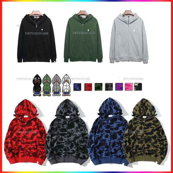 

Designer Hoodie Full Zip Up Shark Hoodies for Woman Mens camo shark hoodie Camouflage Jackets Hoody Hooded Sweatshirt Man Sweater Long Sleeve Tech Fleece Cardigan, A10