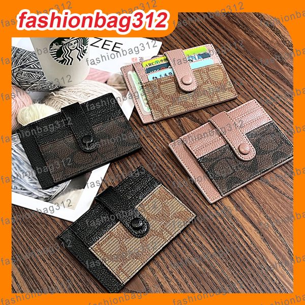 

Designer Card Holders Credit Card Mini Snap Button Card Case Business Card Clutch Wallets ID Card Small mini high-end card bag Multiple card slots Bank card Organizer, #2