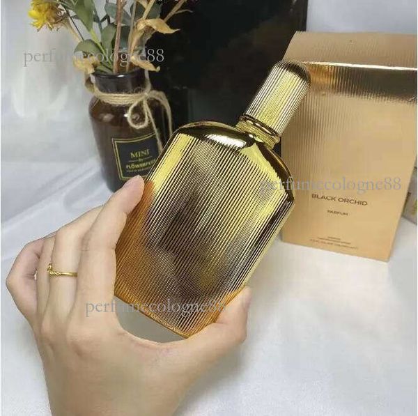 

High Scented 2 Quality Fragrance Women Men Gold Black Orchid Perfumes 100ml Eau de Parfum Long Lasting Smell Grey Vetiver Perfume Cologne Natural Spray Deodorant