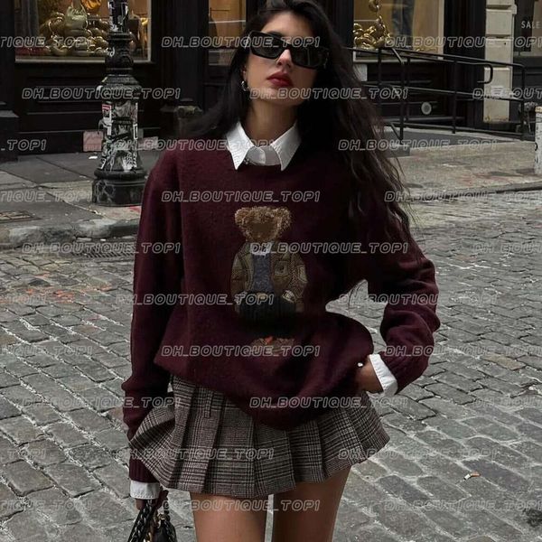 

Women's Sweaters 2025 Sweater Winter Soft Basic Women Pullover Cotton Bear Fashion Knitted Jumper Top Sueters De Mujer 998, A18