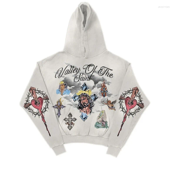 

Men's Hoodies Harajuku Hip Hop Retro Graphic Print Oversized Hoodie For Men Gothic Pattern Printing Clothes Sweatshirt Couple Pullover, A1