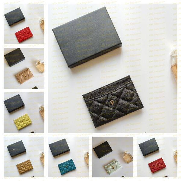 

Fashion Card Holder Designer Wallet High-Quality Luxury Solid Color Purset Suitable For Both Men And Women Simple Wallet With Card Slot And Box, Bag 11