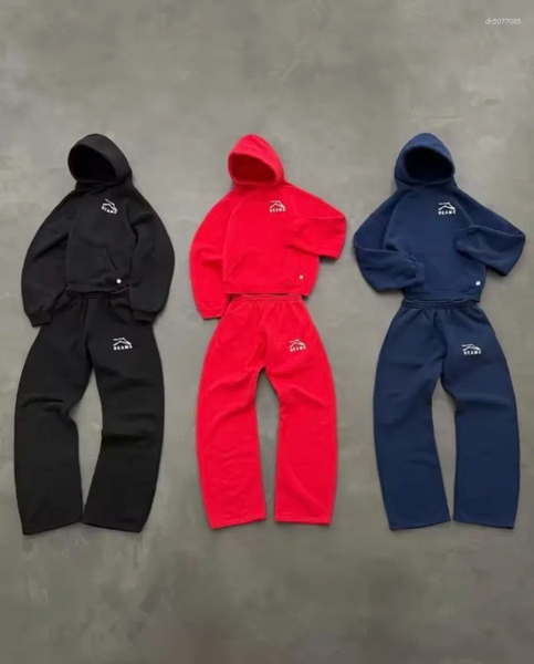 

Men' Tracksuits 2025 Harajuku Solid Color Hooded Clothes Fashionable Loose All-matching Couples 'clothes Personalized Street Casual Sports, A1