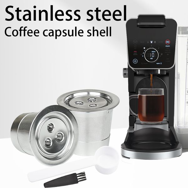 Ninja coffee machine stainless steel 3-hole filter cup can be refilled with K CUP coffee capsule filter shell