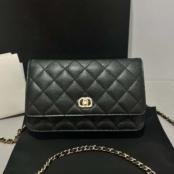 Designer bag luxury shoulder bag handbag wealth bag black gold chain bag crossbody bag high-quality calf leather classic series worth having a women's wallet
