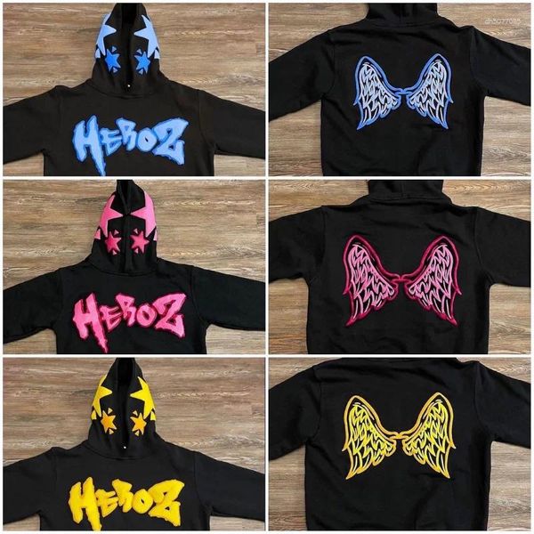 

Men' Hoodies Foam Print Women Clothes Street Fashion Hip Hop Zip Up Hoodie Woman Loose Casual Sweatshirt Tops, A1